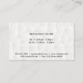 Gouden Chef Hoed en Bestek | Restaurant Culinair Visitekaartje (Achterkant)