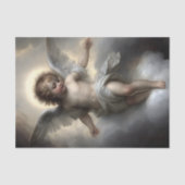Gouden Cherub Wolken Engel Decoupage Tissuepapier (Voorkant)