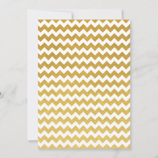 Gouden Chevron 50ste huwelijksjubileum uitnodiging (Achterkant)