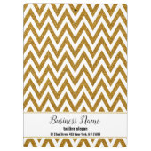 Gouden Chevron met witte vonken Klembord (Achterkant)