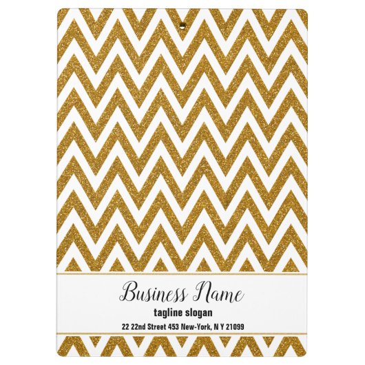 Gouden Chevron met witte vonken Klembord (Achterkant)
