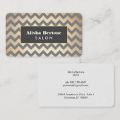 Gouden Chevron Patroon Salon & Spa Visitekaartje (Voorkant / Achterkant)