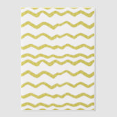 Gouden Chevron Stripe Patroon Hand-getrokken Look Vellum Uitnodigingen (Voorkant)