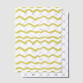 Gouden Chevron Stripe Patroon Hand-getrokken Look Vellum Uitnodigingen (Offset (Uitnodiging))