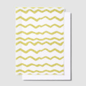 Gouden Chevron Stripe Patroon Hand-getrokken Look Vellum Uitnodigingen (Offset)