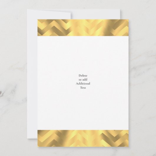 Gouden chevronrand 50ste huwelijksverjaardag kaart (Achterkant)