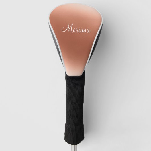 Gouden Chic Stijlvolle Gepersonaliseerde Golfheadcover (Voorkant)