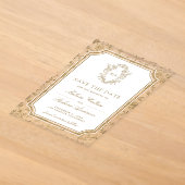 Gouden Chine de Bruiloft Save the Date Crest Acryl Uitnodigingen (Laagn)