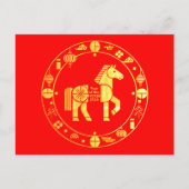 Gouden Chinees nieuwjaar 2026 Feestdagenkaart (Voorkant)