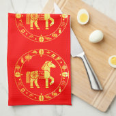 Gouden Chinees nieuwjaar 2026 Theedoek (Quarter Fold)