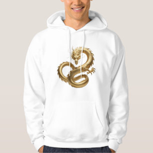 Gouden Chinese Draak Kunst Mythisch Wezen Fant Hoodie