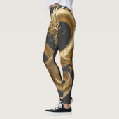 Gouden Chinese Draak Kunst | Mythisch Wezen Fant Leggings (Links)
