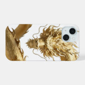 Gouden Chinese Draak Kunst | Mythisch Wezen Fantas iPhone 15 Case (Achterkant horizontaal)