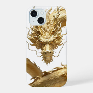 Gouden Chinese Draak Kunst | Mythisch Wezen Fantas iPhone 15 Case