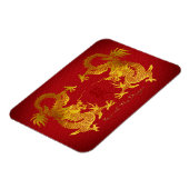 Gouden Chinese Draak met oud Ideogram FPM Magneet (Linkerzijde)