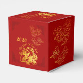 Gouden Chinese papier gesneden rat jaar 2020 CFB Bedankdoosjes (Achterkant)