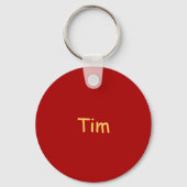 Gouden Chinese Slang Jaar gepersonaliseerde RK Sleutelhanger (Achterkant)