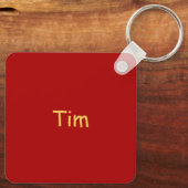 Gouden Chinese Slang Jaar gepersonaliseerde SqK Sleutelhanger (Achterkant)