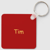 Gouden Chinese Slang Jaar gepersonaliseerde SqK Sleutelhanger (Achterkant)