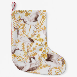Gouden Chinese stijl, waterverf sakurapatroon. Kleine Kerstsok