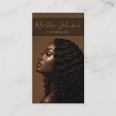Gouden Chique Afro Amerikaanse vlechten vlechten Q Visitekaartje (Voorkant)