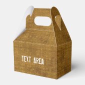 Gouden Chique Grunge Squares Party Favor Box Bedankdoosjes (Voorkant Zijde)
