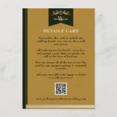  gouden chique hoofdstukpagina bruiloft Kaart invo (Voorkant)