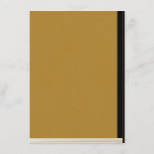  gouden chique hoofdstukpagina bruiloft Kaart invo (Achterkant)