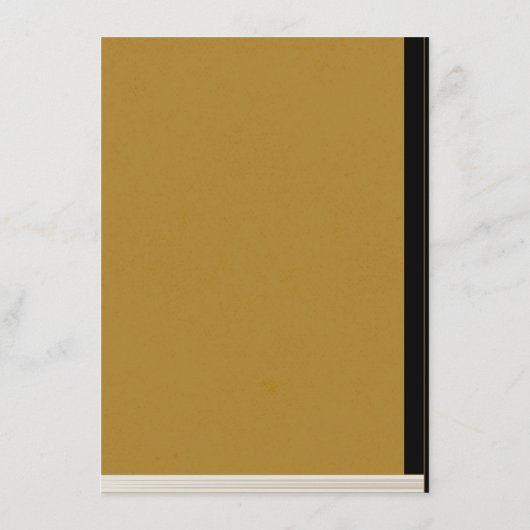 gouden chique hoofdstukpagina bruiloft Kaart invo (Achterkant)