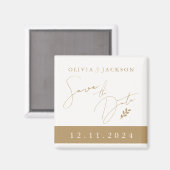 Gouden Chique Save the Date Magnet (Voorkant / Achterkant)