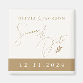 Gouden Chique Save the Date Magnet (Voorkant)