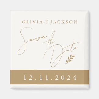 Gouden Chique Save the Date Magnet