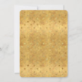 Gouden chique Stippen bruiloft uitnodigt Kaart (Achterkant)