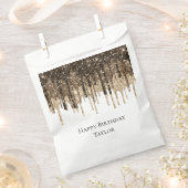 Gouden Chocolade Ice Cream Glitter Druppels Verjaa Bedankzakje (Geknipt)