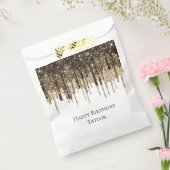 Gouden Chocolade Ice Cream Glitter Druppels Verjaa Bedankzakje (Gezegeld)