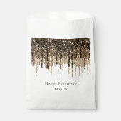 Gouden Chocolade Ice Cream Glitter Druppels Verjaa Bedankzakje (Voorkant)