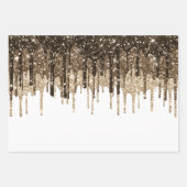 Gouden Chocolade Ice Cream Glitter Druppels Verjaa Inpakpapier Vel (Voorkant 2)