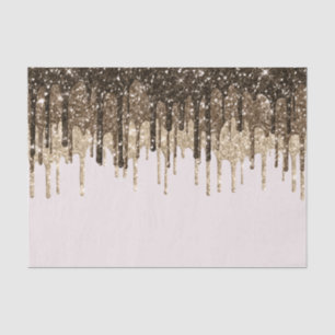 Gouden Chocolade Ice Cream Glitter Druppels Verjaa Tissuepapier