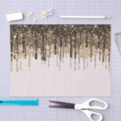 Gouden Chocolade Ice Cream Glitter Druppels Verjaa Tissuepapier (Craft)