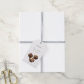 Gouden Chocolade Kerstmis Cadeaulabel (Met Touw)