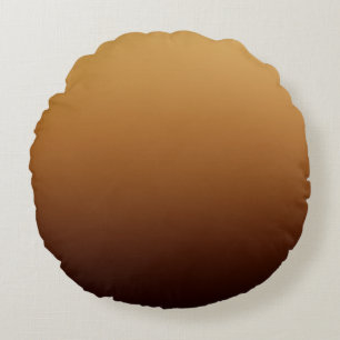 Gouden Chocoladebruine Warme Kleuren Rond Kussen