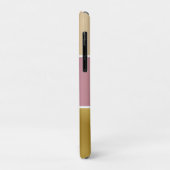 Gouden Chopper Roze Strip Metallic monogram Naam Case-Mate iPhone Case (Achterkant/links)