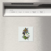 Gouden christelijk kruis magneet (Insitu (Vaatwasser))