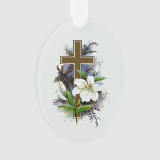 Gouden christelijk kruis ornament (voorkant)