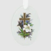 Gouden christelijk kruis ornament (achterkant)