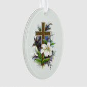 Gouden christelijk kruis ornament (voorkant)