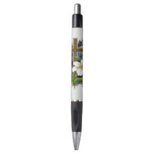 Gouden christelijk kruis pen