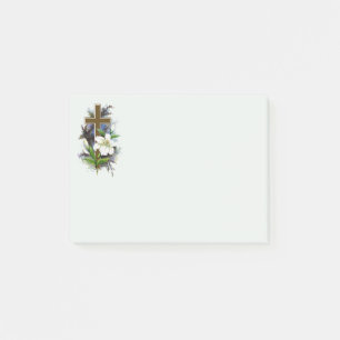 Gouden christelijk kruis post-it® notes