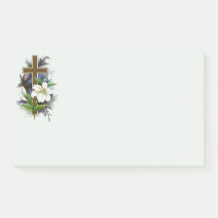 Gouden christelijk kruis post-it® notes