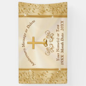 Gouden Christelijke 50e Jubileum Banner Personalis (Verticaal)